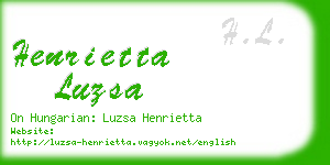 henrietta luzsa business card